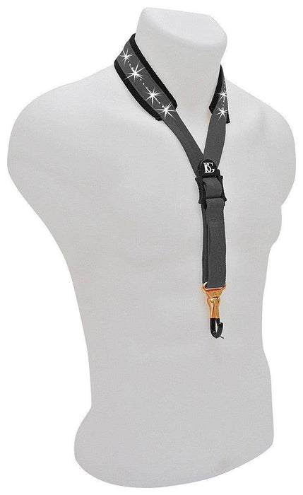 BG Saxophone Glam Strap ~ Black ~ Alto, Tenor Sax - DD Music Geek