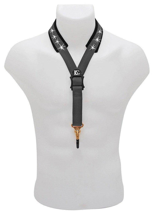 BG Saxophone Glam Strap ~ Black ~ Alto, Tenor Sax - DD Music Geek