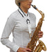 BG Saxophone Glam Strap ~ White ~ Alto, Tenor Sax - DD Music Geek
