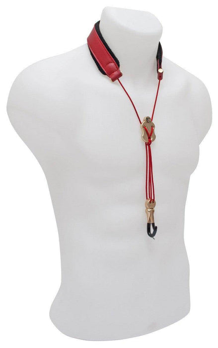 BG Saxophone Leather Strap ~ Red ~ Alto, Tenor Sax - DD Music Geek