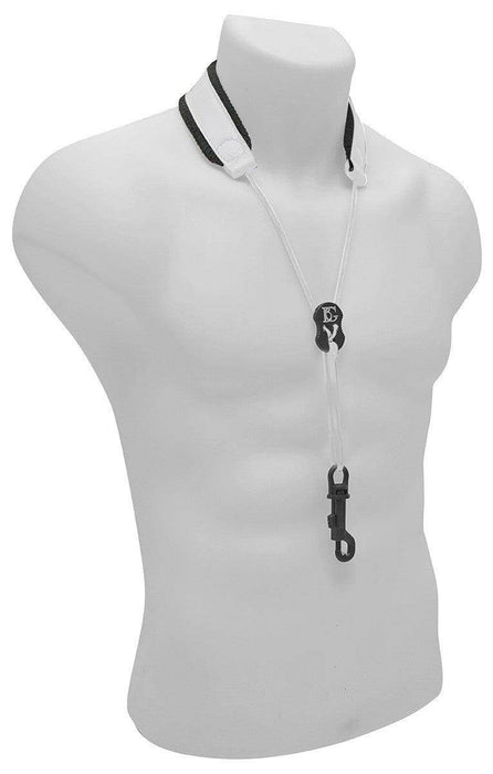 BG Saxophone Leather Strap ~ White ~ Alto, Tenor Sax - DD Music Geek