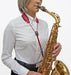 BG Saxophone Leather Strap ~ Red ~ Alto, Tenor Sax - DD Music Geek