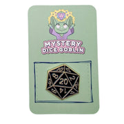 Black D20 Pin - DD Music Geek