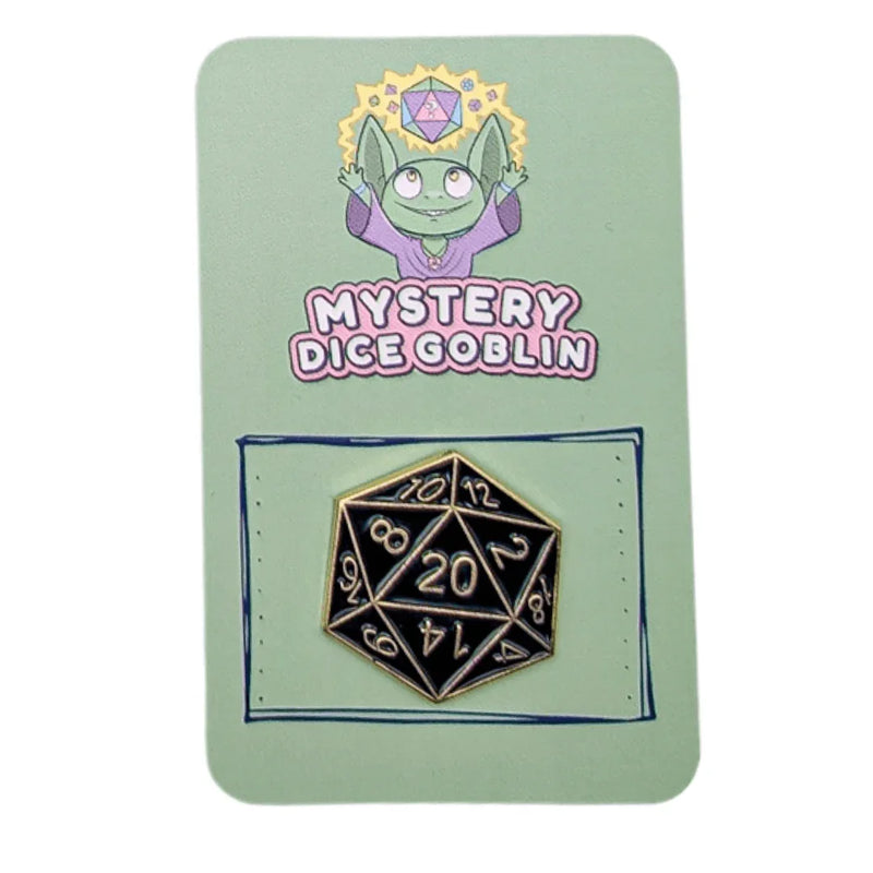 Black D20 Pin - DD Music Geek