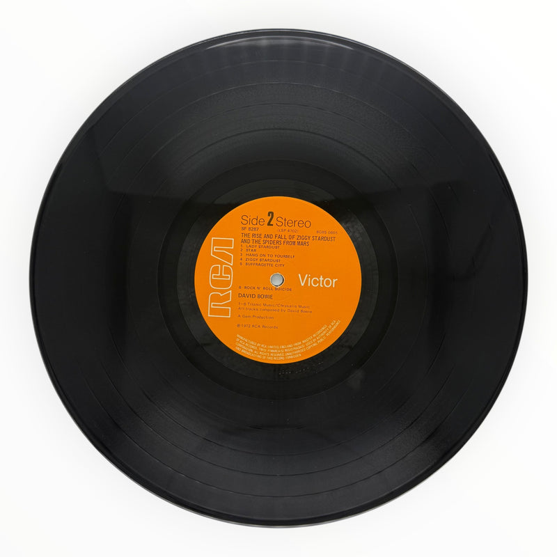 DD Music Geek vintage 1972 David Bowie Ziggy Stardust vinyl LP side two orange label RCA Victor pressing