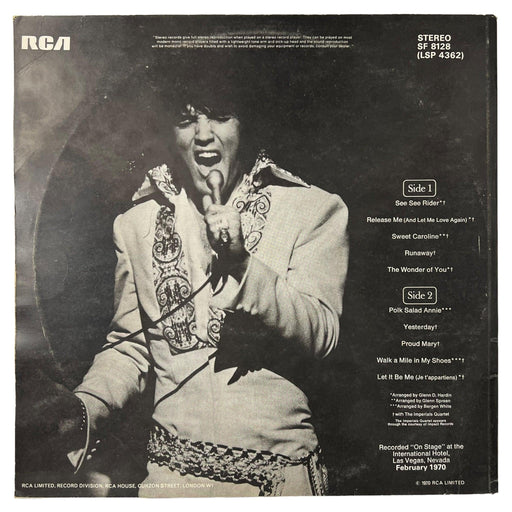 Elvis Presley: On Stage [Preowned Vinyl] VG/VG - DD Music Geek
