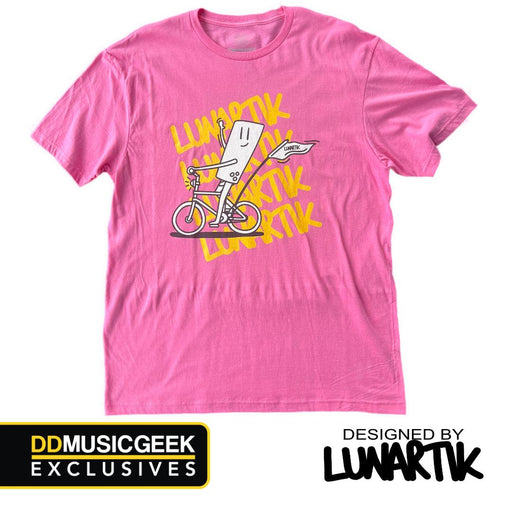 Fish Finger On A Bike by Lunartik - T-Shirt - DD Music Geek