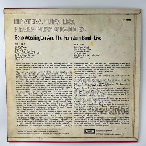 Geno Washington And The Ram Jam Band: Hipsters, Flipsters, Finger-Poppin' Daddies! [Preowned Vinyl] G+/G+ - DD Music Geek