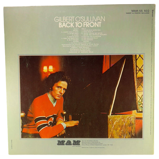 Gilbert O'Sullivan: Back To Front [Preowned Vinyl] VG/VG - DD Music Geek