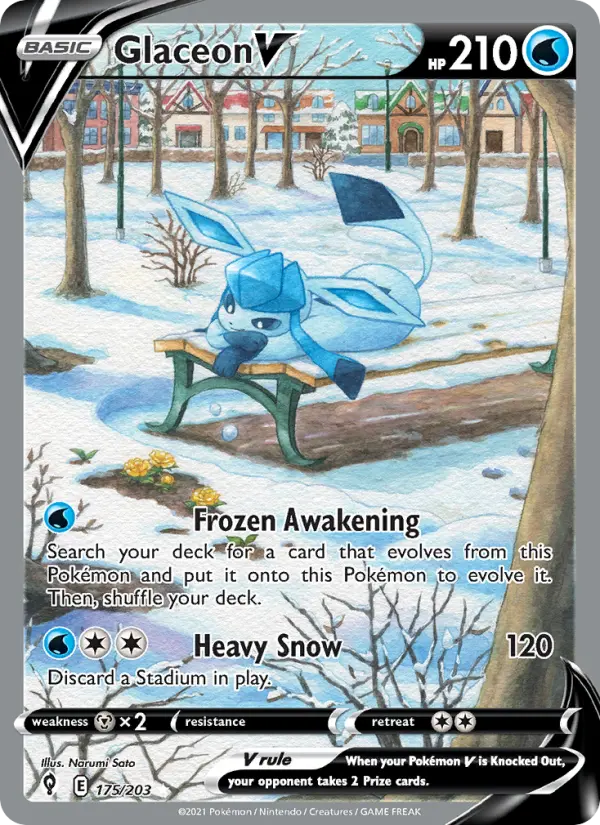 Pokémon - Glaceon V - Evolving Skies #175 - Near Mint (Spanish)
