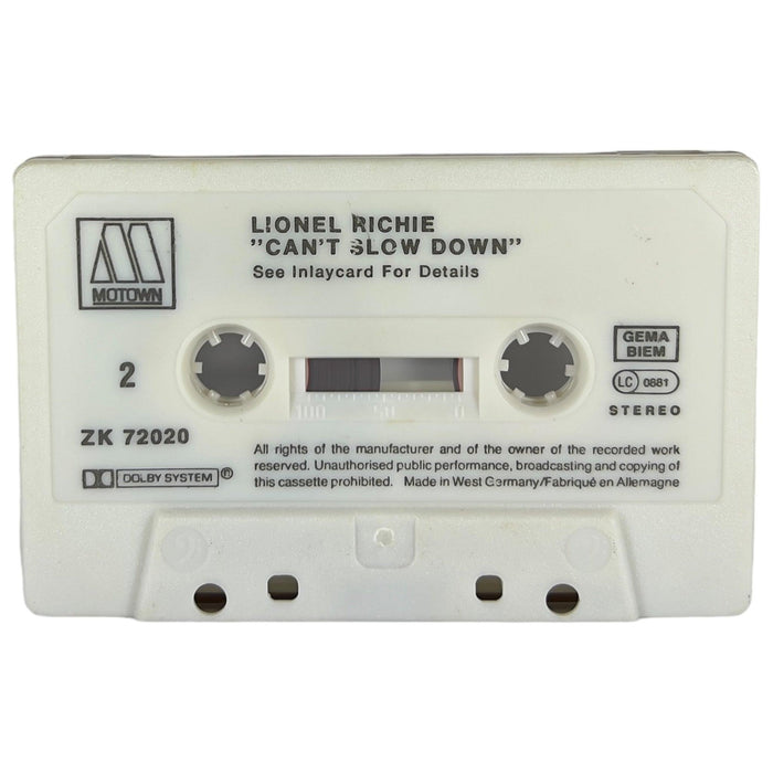 Lionel Richie: Can't Slow Down [Preowned Cassette] VG+/VG+ - DD Music Geek