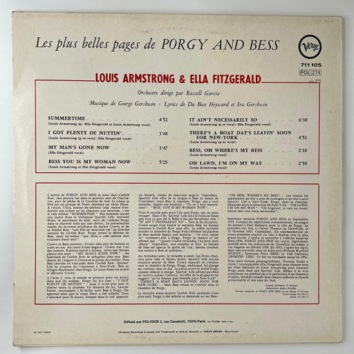 Louis Armstrong & Ella Fitzgerald: Les Plus Belles Pages De Porgy And Bess [Preowned Vinyl] VG/VG - DD Music Geek