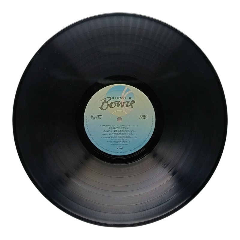 David Bowie - The Best Of Bowie - Vinyl LP - Preowned - Record Label 1