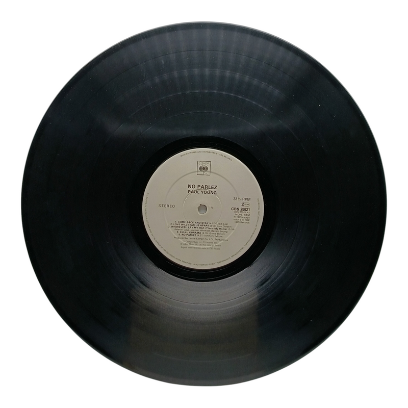 Paul Young - No Parlez - Vinyl LP - Preowned - Record Label 1