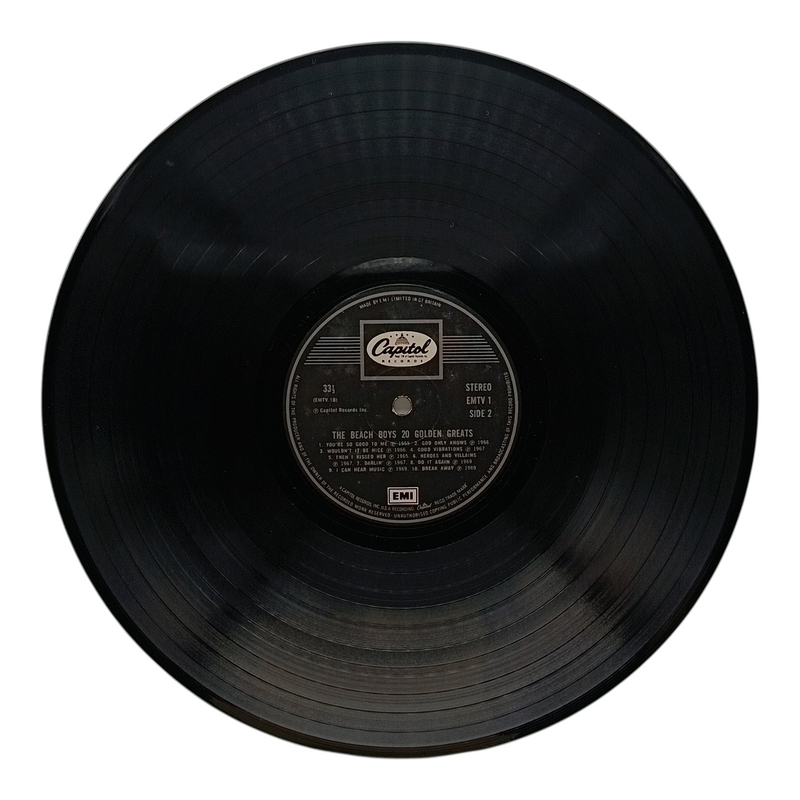 The Beach Boys - 20 Golden Greats - Vinyl LP - Preowned - Record Label 2