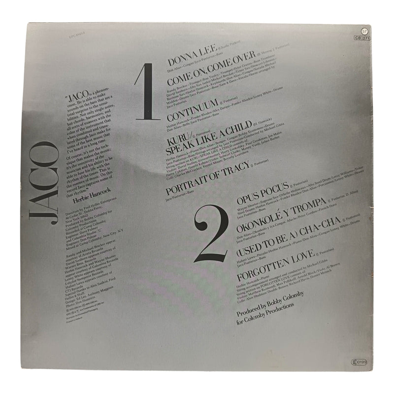 Jaco Pastorius - Jaco Pastorius - Vinyl LP - Preowned - Back Cover