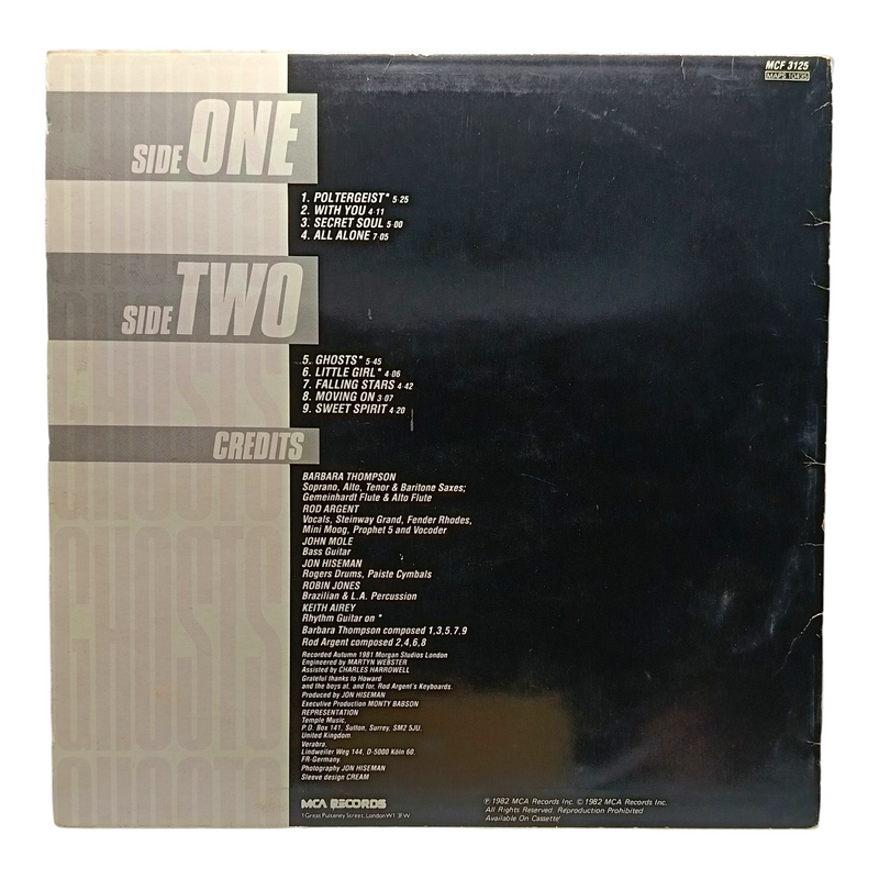 Barbara Thompson - Ghosts - Vinyl LP - Preowned - Back Cover