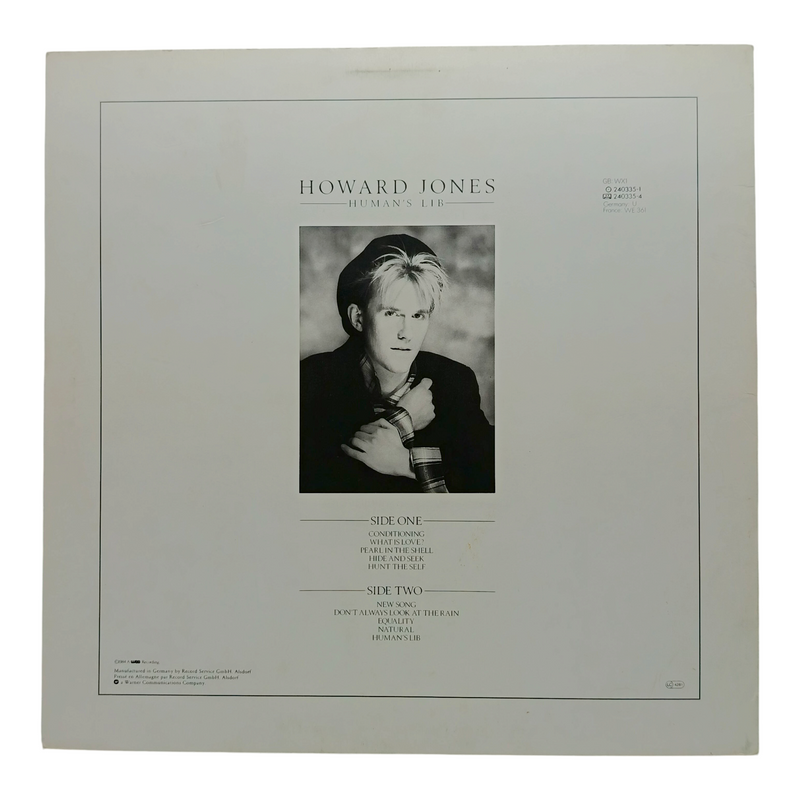 Howard Jones - Human's Lib - Vinyl LP - Preowned - Back Cover