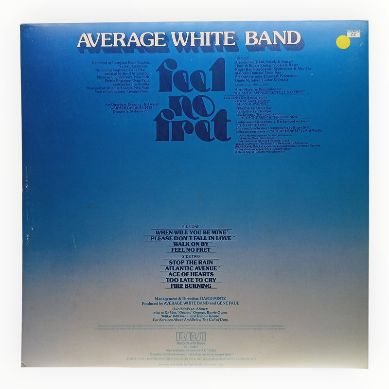 Average White Band - Feel No Fret | Vinyl LP | Preowned
