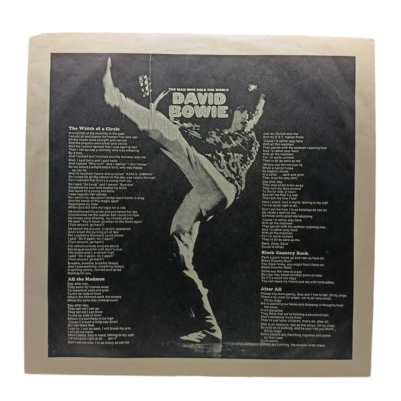 David Bowie - The Man Who Sold The World - Vinyl LP - Preowned - Inner Sleeve Front