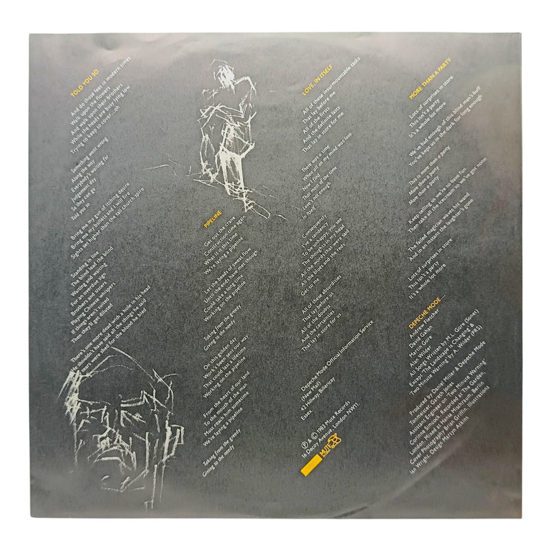 Depeche Mode - Construction Time Again - Vinyl LP - Preowned - Inner Sleeve Reverse