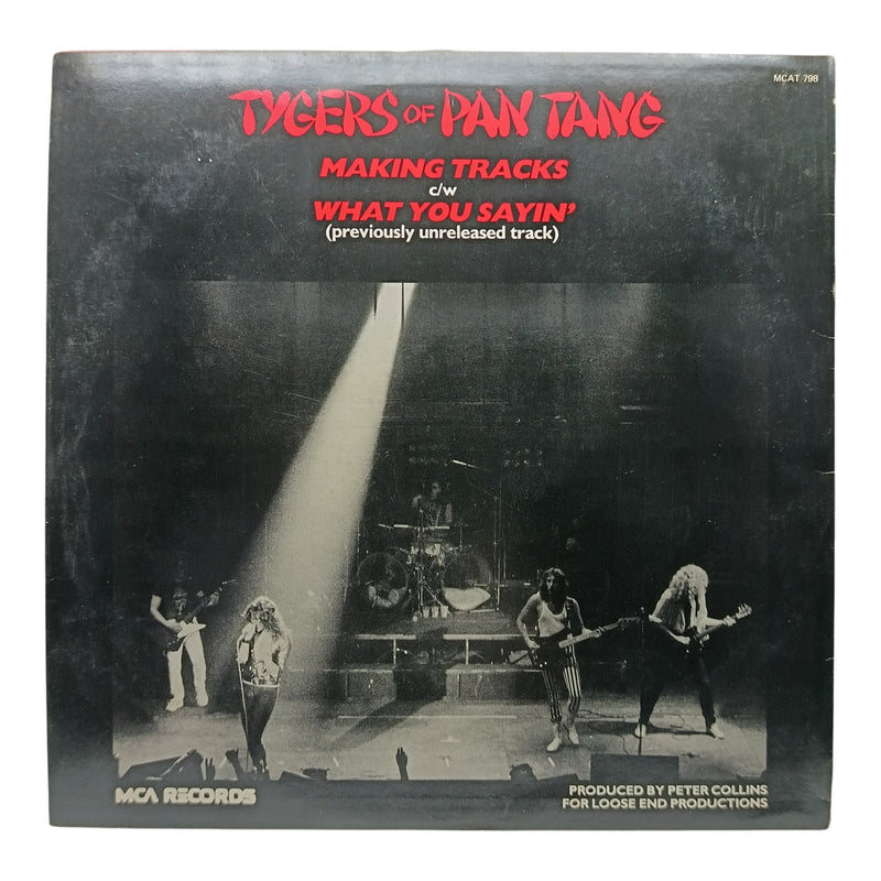Tygers Of Pan Tang - Making Tracks - 12 Inch Single - Preowned - Back Cover