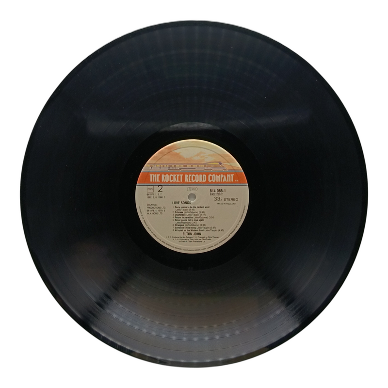 Elton John - Love Songs - Vinyl LP - Preowned - Record Label 2