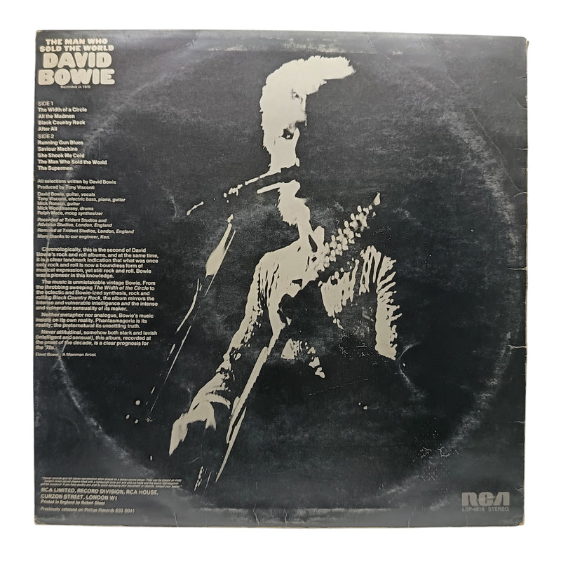 David Bowie - The Man Who Sold The World - Vinyl LP - Preowned - Back Cover