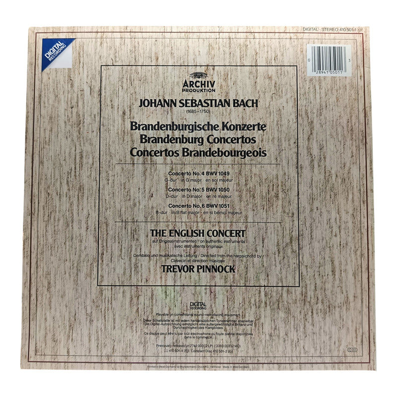 Johann Sebastian Bach - Brandenburgische Konzerte 4 • 5 • 6 - Vinyl LP - Preowned - Back Cover