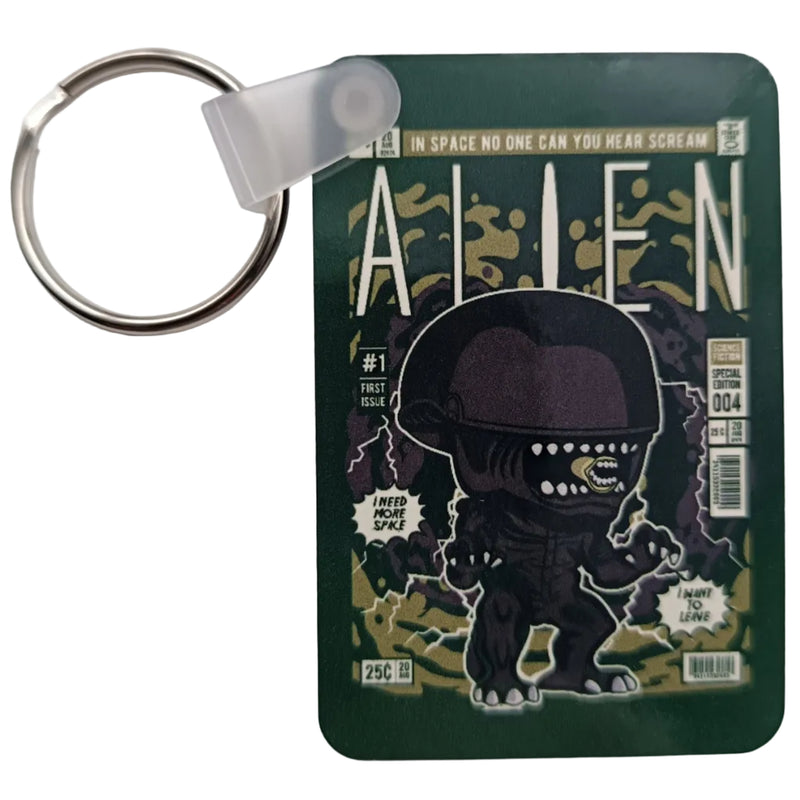 Alien Comic-Style Cover - Keyring - New