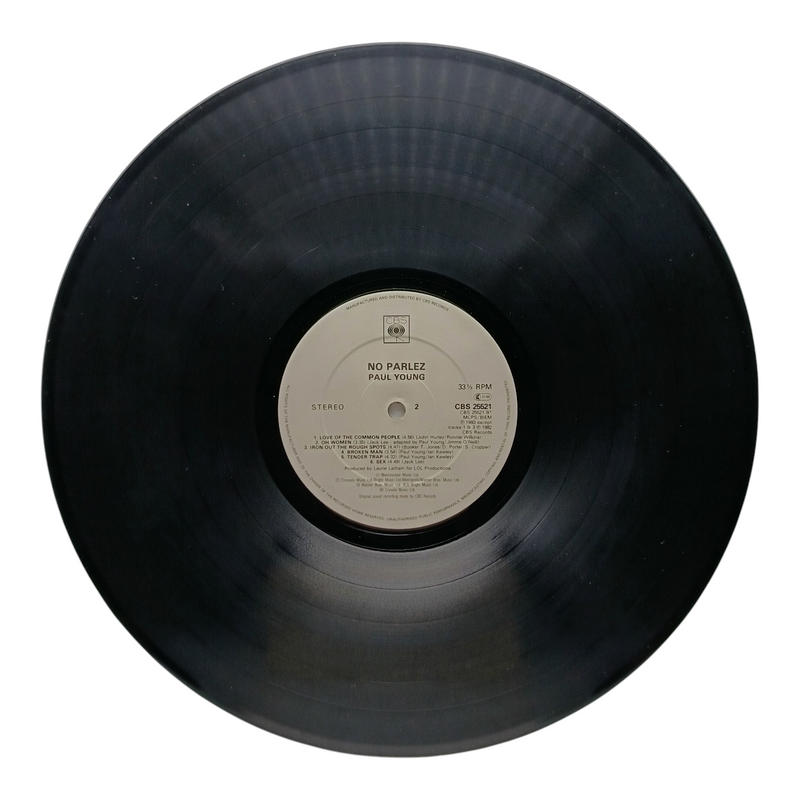 Paul Young - No Parlez - Vinyl LP - Preowned - Record Label 2