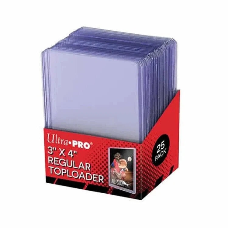 Ultra Pro - Regular Top Loaders 3x4 Clear Rigid Holders 25 Pack - Gaming Supplies - New - Pack Front