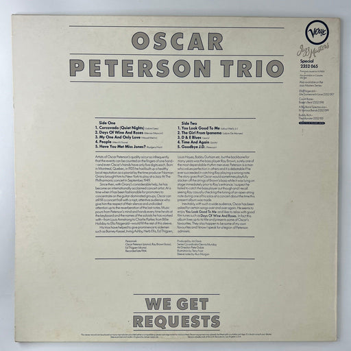 The Oscar Peterson Trio: We Get Requests [Preowned Vinyl] VG+/VG+ - DD Music Geek
