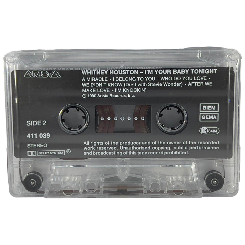 Whitney Houston: I'm Your Baby Tonight [Preowned Cassette] VG+/VG+ - DD Music Geek