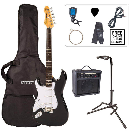 Encore E6 Electric Guitar Pack ~ Left Hand Gloss Black - DD Music Geek