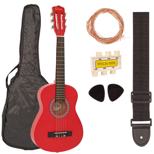 Encore 3/4 Size Classic Guitar Pack ~ Red - DD Music Geek