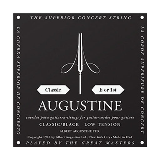 Augustine A1 Classic Black Single String - E/1st - DD Music Geek