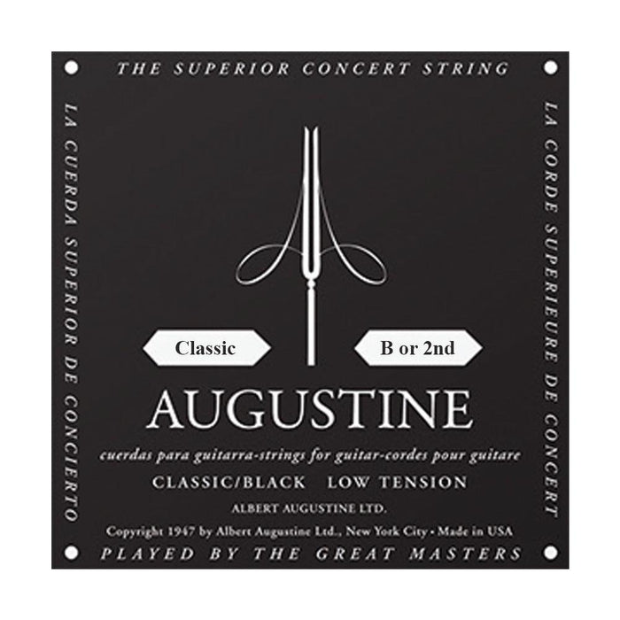 Augustine A2 Classic Black Single String - B/2nd - DD Music Geek