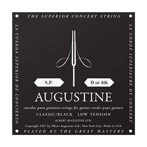 Augustine A4BK Classic Black Single String - D/4th - DD Music Geek