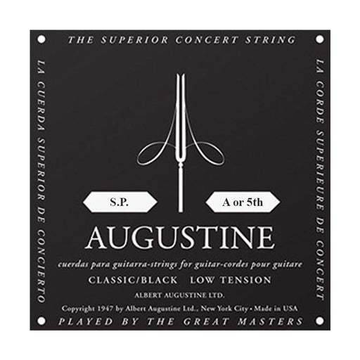Augustine A6BK Classic Black Single String - E/6th - DD Music Geek