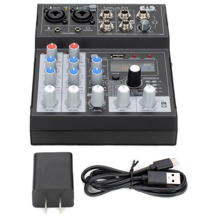 CAD 4 Channel Mixer with USB Interface & Digital Effects - DD Music Geek