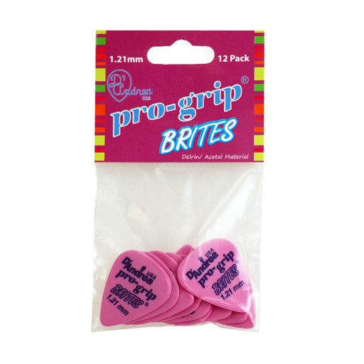 D'Andrea 351 Pro-Grip Brites Pink Ultra Violet Pack ~ Extra Heavy ~ 12 Picks - DD Music Geek
