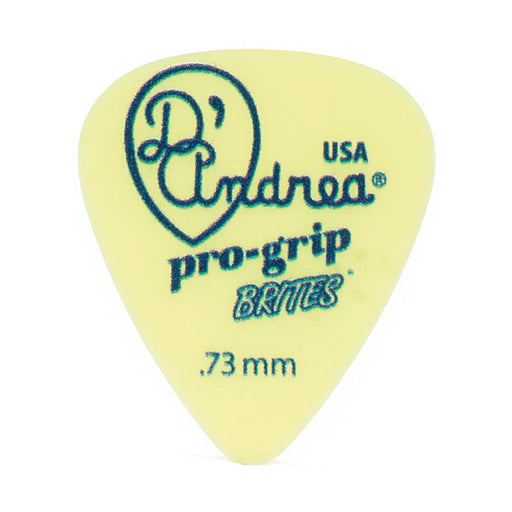 D'Andrea 351 Pro-Grip Brites Yellow Pick ~ Medium ~ 72 Picks - DD Music Geek