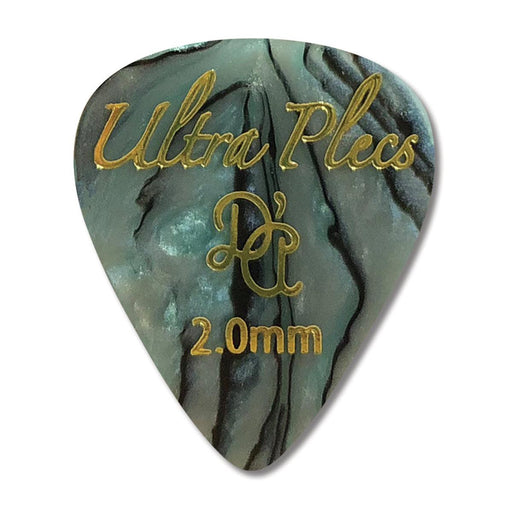 D'Andrea 351 Ultra Plec Abalone Pick Pack ~ 2.0mm ~ 6 Picks - DD Music Geek