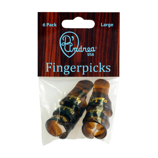 D'Andrea Large Finger Pick Pack ~ Shell ~ 6 Picks - DD Music Geek