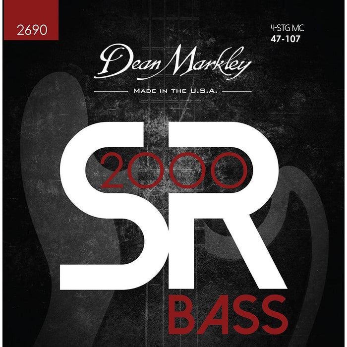 Dean Markley SR2000 High Performance Bass Guitar Strings Medium Custom 4 String 47-107 - DD Music Geek