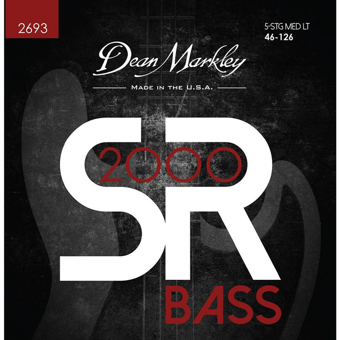 Dean Markley SR2000 High Performance Bass Guitar Strings Medium Light 5 String 46-125 - DD Music Geek