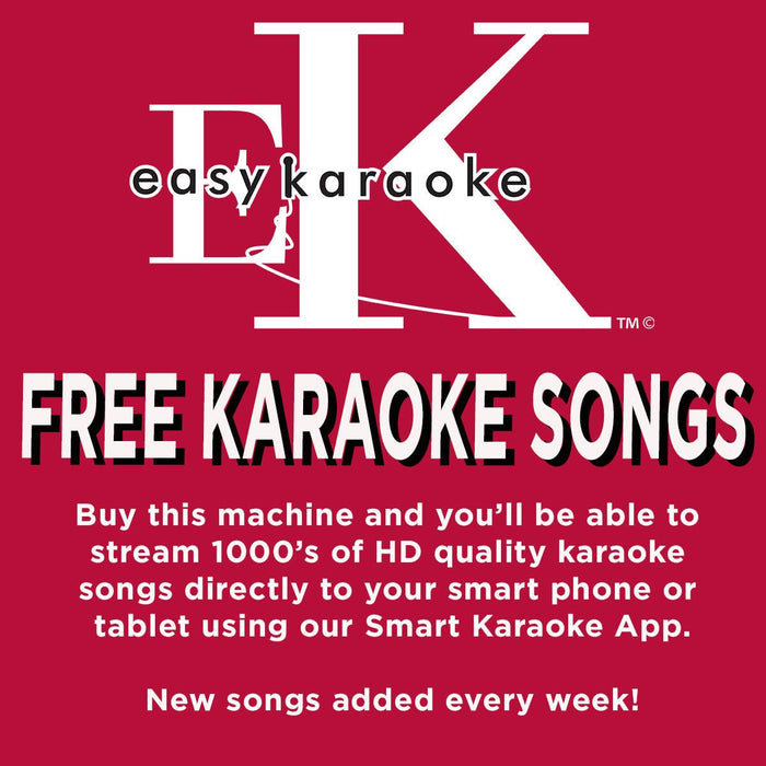 Easy Karaoke Bluetooth® Karaoke System with LED Light Effects + 1 Microphone - DD Music Geek