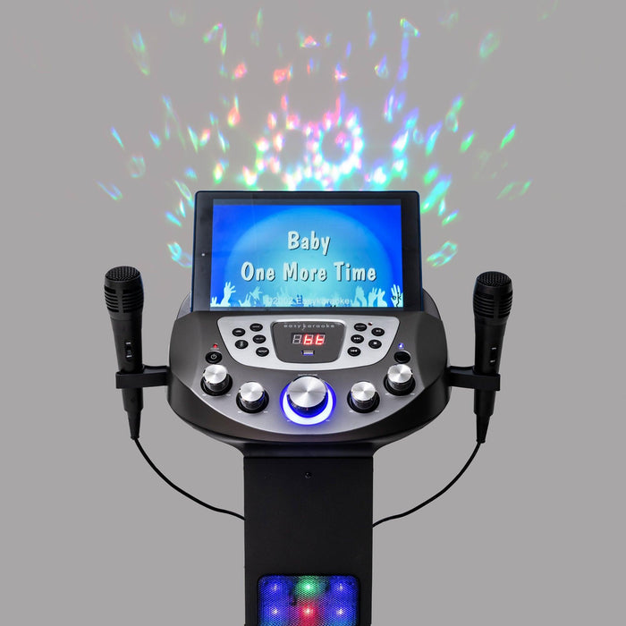 Easy Karaoke Smart Bluetooth® Pedestal Karaoke System with Light Effects + 2 Mics - DD Music Geek