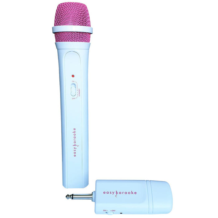 Easy Karaoke Wireless Microphone ~ Pink/White - DD Music Geek
